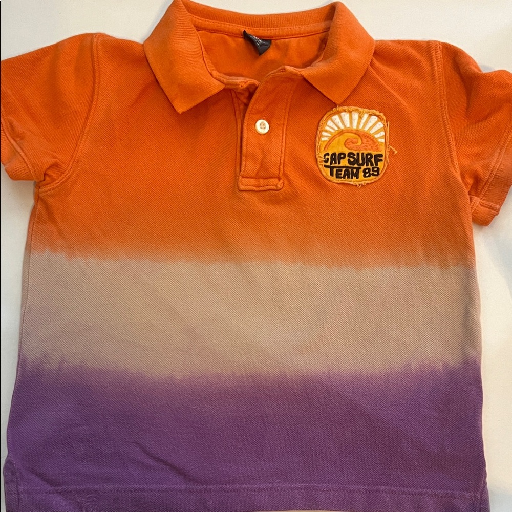 GAP Kids Polo Shirt - Orange and Purple Ombre